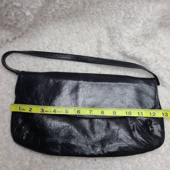 Helen Welsh‎ Black Leather Convertible Shoulder Bag Clutch Wristlet - Picture 5 of 16